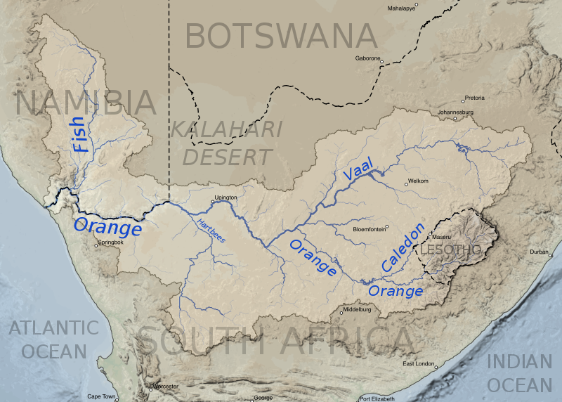 Map of the Orange River